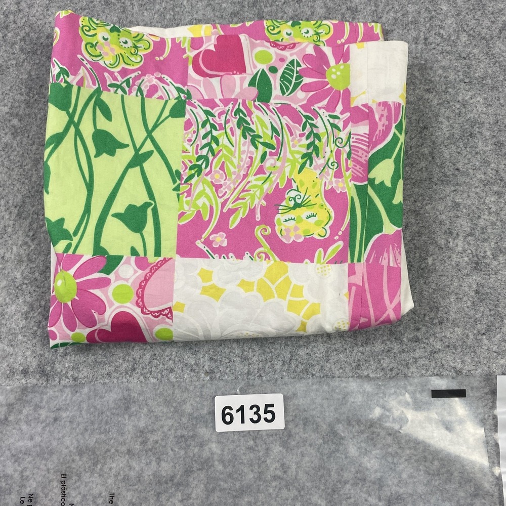 Lilly Pulitzer Skirt Womens 6 Pink Green Patchwork Floral Jungle Cat Print Lined - Picture 13 of 13
